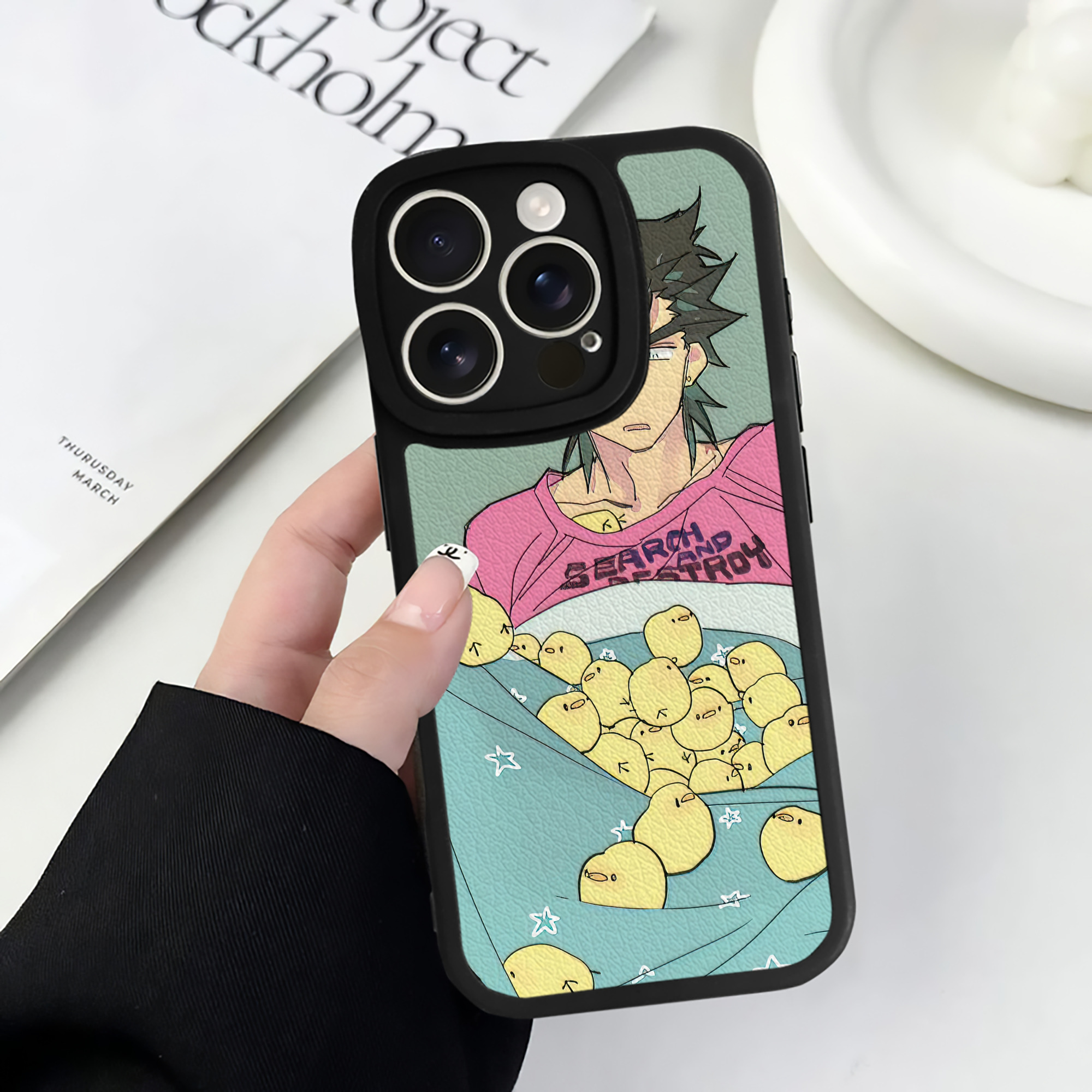 （画像用） ジョジョの奇妙な冒険 JoJo's Bizarre Adventure 【iPhone 16シリーズ対応】シリコンスマホケース（レザー調） 材質：シリコン